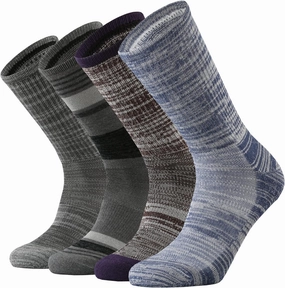 ONKE Merino Wool Socks for Women Ladies Cushion Crew Medium Weight Colorful Comfy Outdoor Trail Hiking Hike All Seasons Warm
