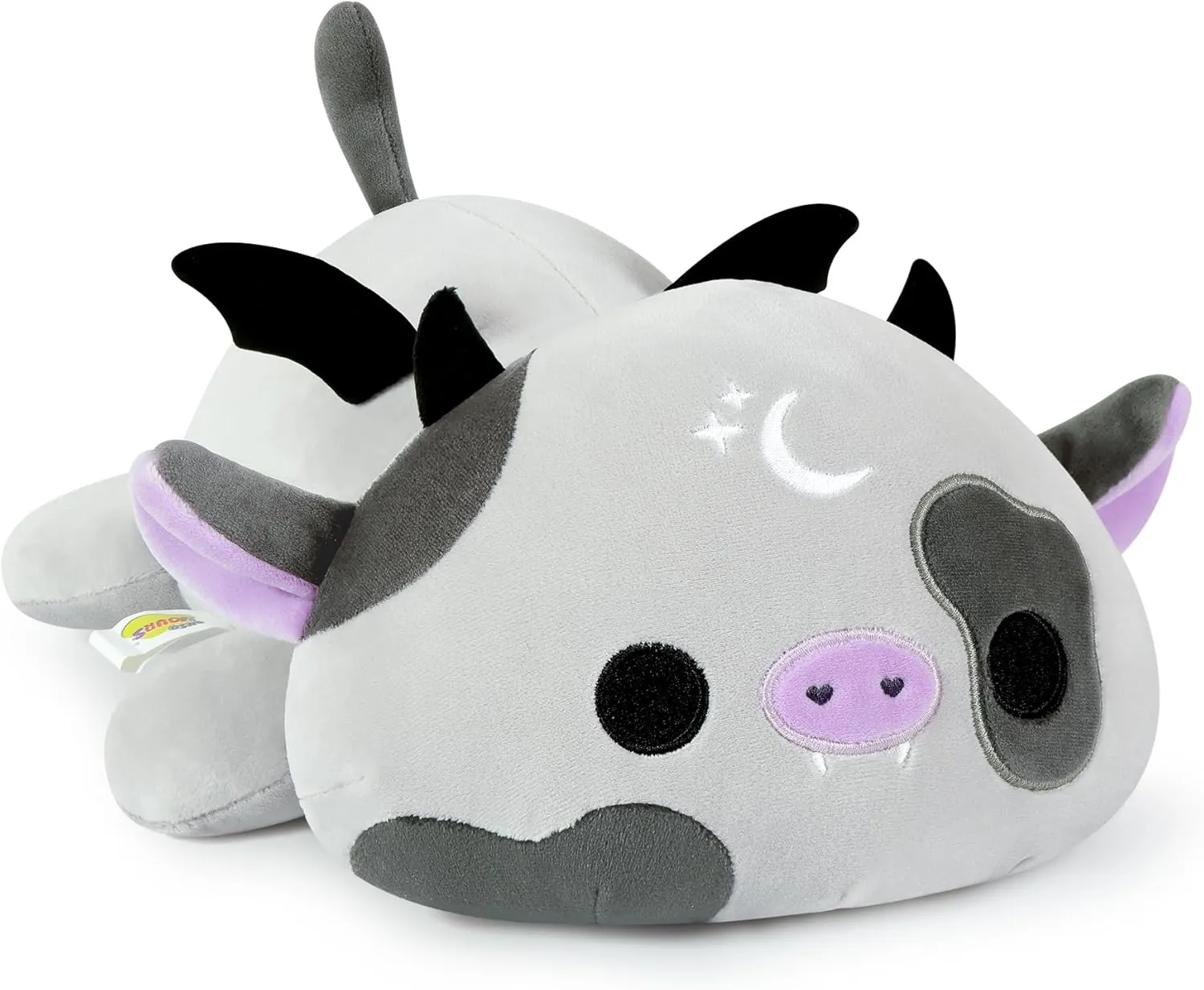 Onsoyours Original Cute Bat Cow Plushie, Soft Stuffed Cow Squishy Plush Animal Toy Cow with Wings Bat Pillow for Kids (Bat Cow, 12")