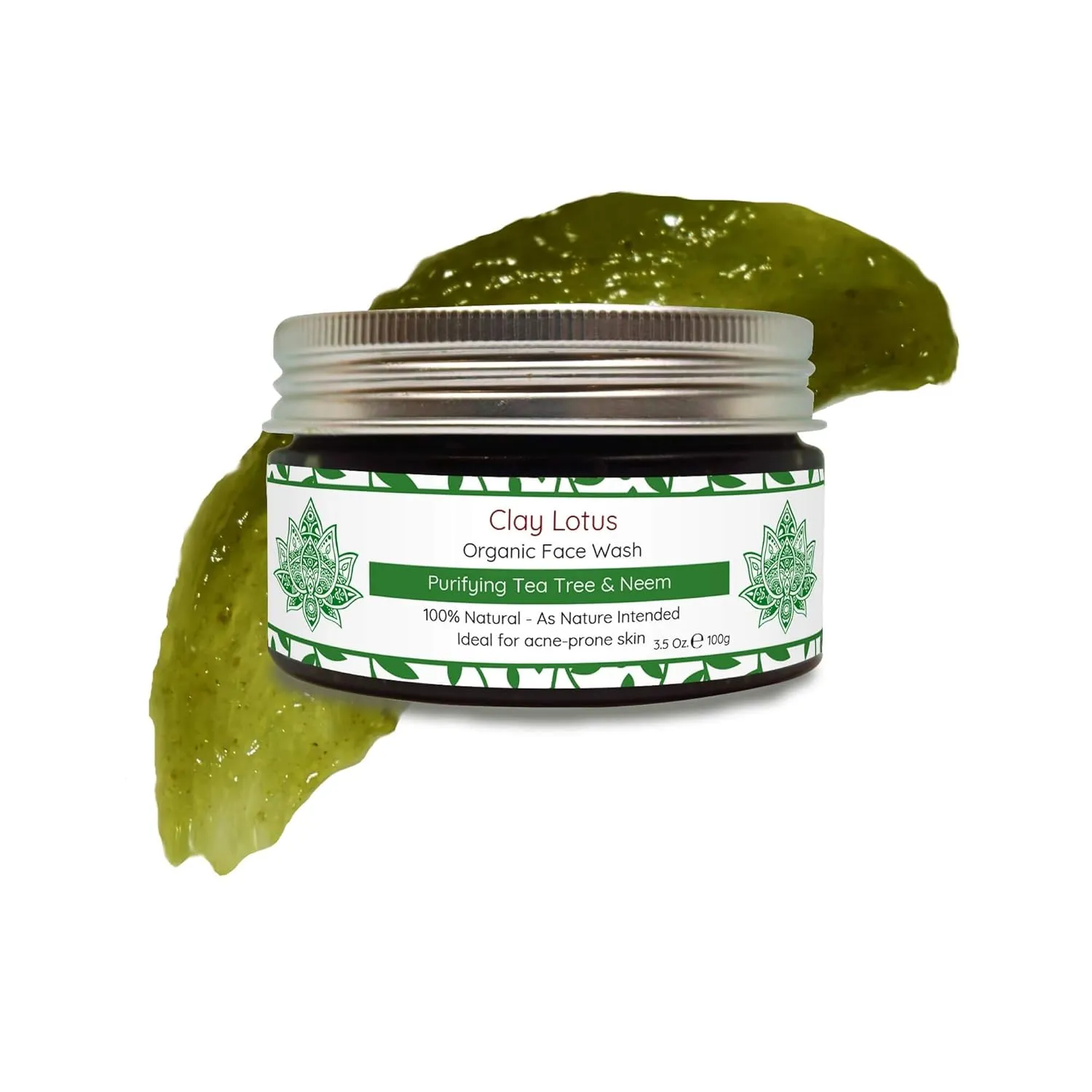Organic Face Wash - Acne-Prone, Oily Skin Cleanser with Tea Tree Oil & Neem. All-Natural Ingredients for Blemishes, Redness & Blackheads, Vegan Formula For Teens, Women and Men