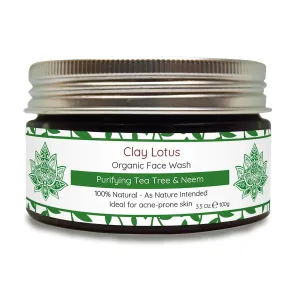 Organic Face Wash - Acne-Prone, Oily Skin Cleanser with Tea Tree Oil & Neem. All-Natural Ingredients for Blemishes, Redness & Blackheads, Vegan Formula For Teens, Women and Men