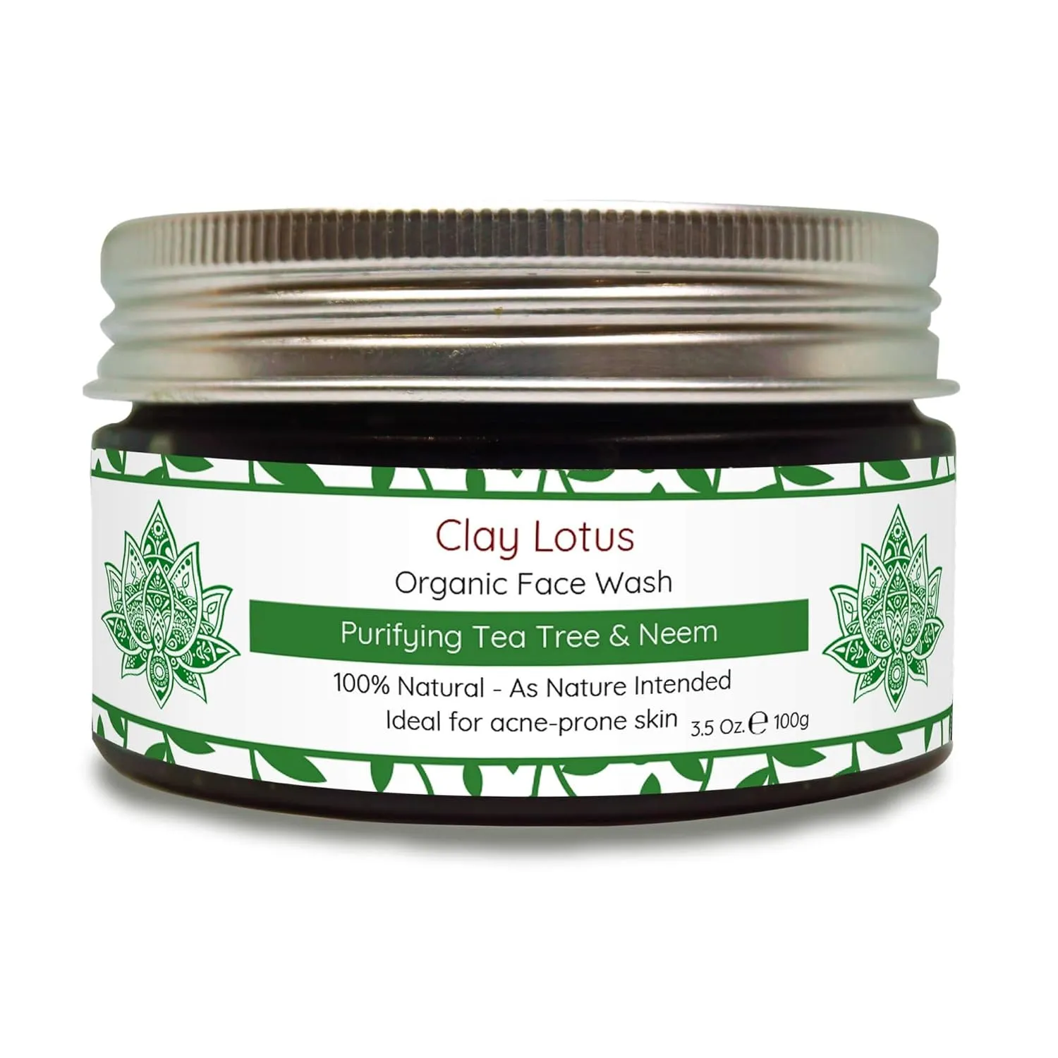 Organic Face Wash - Acne-Prone, Oily Skin Cleanser with Tea Tree Oil & Neem. All-Natural Ingredients for Blemishes, Redness & Blackheads, Vegan Formula For Teens, Women and Men
