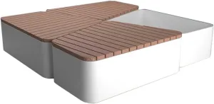Outdoor Park Planter Bench Outdoor Hardwood Seat and Metal Planter Bench Set Planter Bench Outdoors and Indoors Garden and Yard Decoration Park Flower Box Bench(White)