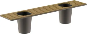 Outdoor Park Planter Bench Outdoor Metals Planter Benches with Bench Wood Bench Plant Box for Porch, Patio, Garden and Backyard Park Flower Box Bench