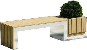 Outdoor Park Planter Bench Outdoor Preserved Wood Planter Benches with Bench Commercial Planter Box for Porch, Patio, Garden and Backyard Park Flower Box Bench