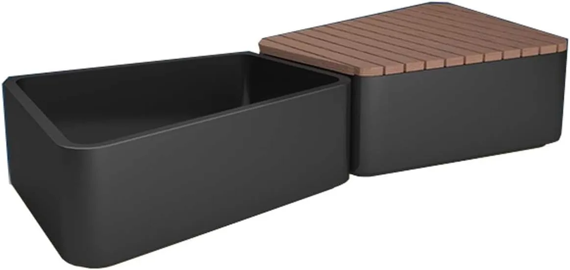 Outdoor Park Planter Bench Planter Bench Hardwood Outdoor Seat with Planter Bench Garden and Yard Decoration Roses, Herb, Flower Display Deck, Patio and Pergola Seating Park Flower Box Bench(Black)