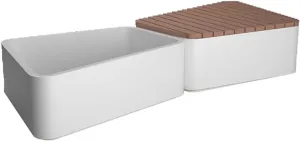 Outdoor Park Planter Bench Planter Bench Hardwood Outdoor Seat with Planter Bench Garden and Yard Decoration Roses, Herb, Flower Display Deck, Patio and Pergola Seating Park Flower Box Bench(White)