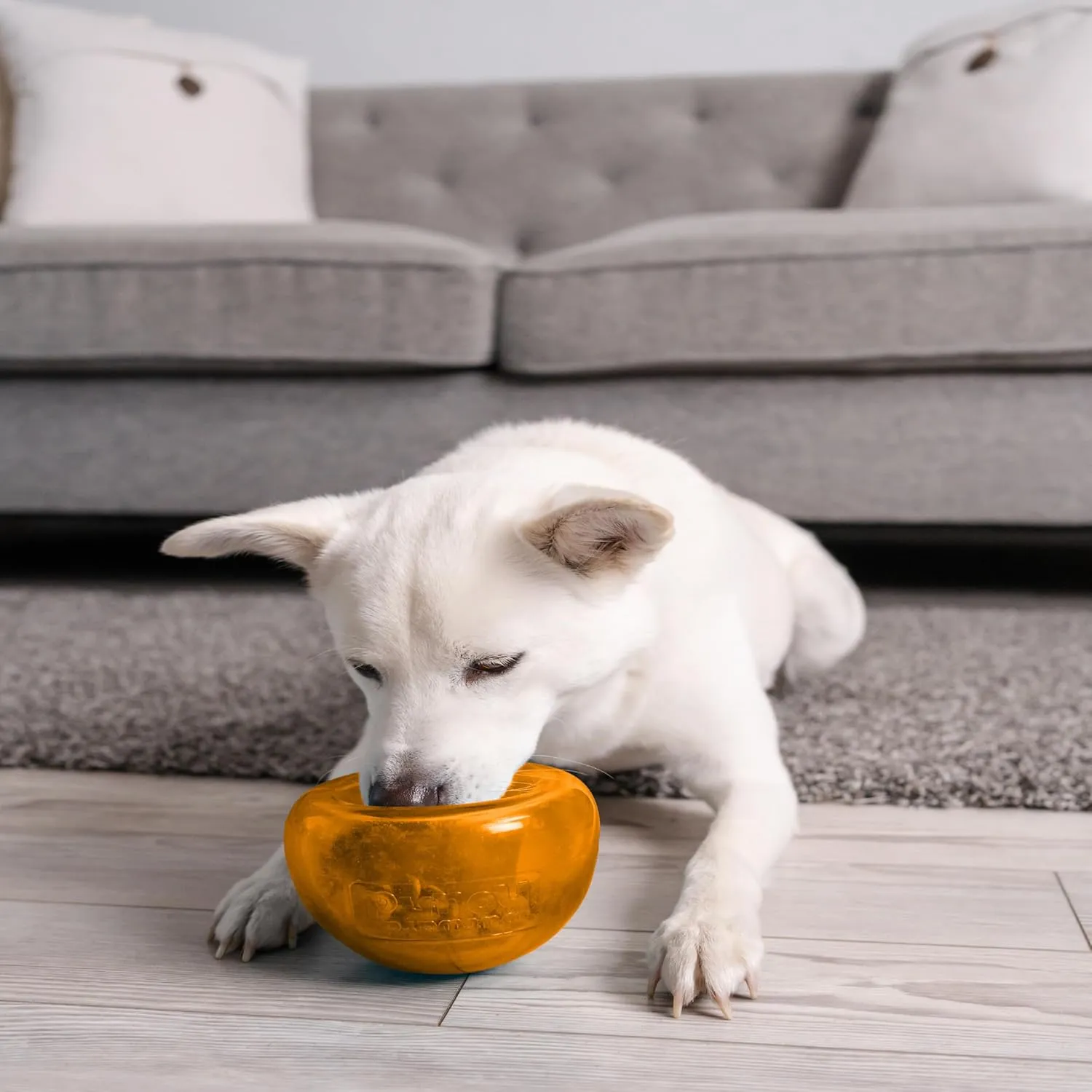 Outward Hound by Planet Dog Snoop Durable Interactive Treat Dispensing Dog Toy, Large, Orange