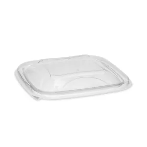 Pactiv Evergreen EarthChoice Recycled PET Container Lid, For 8 oz/12 oz/16 oz Container Bases, 5.5 x 5.5 x 0.38, Clear, Plastic, 504/Carton