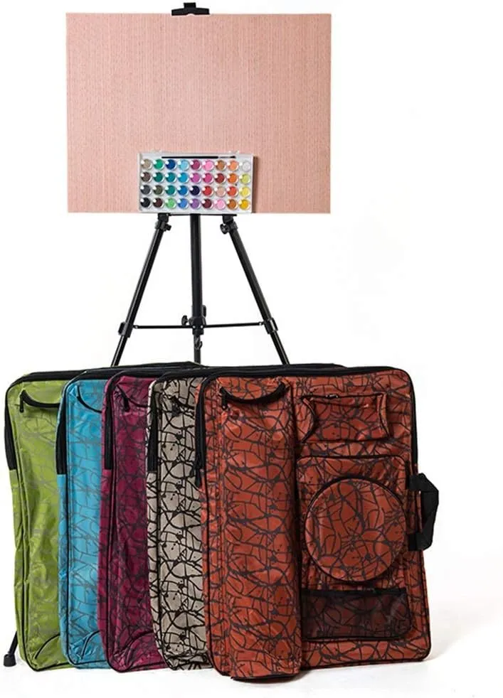 Painting Bag Waterproof Zipper Canvas Bag Drawing Bag Shoulder Painting Bag Art 49 * 64cm(Red)