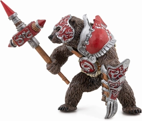 Papo - Mutant Bear Figurine - Hand-Painted Fantasy Warrior Toy for Kids Age 3  - 36044 - Armored Bear with Mace and Claws - Fantasy & Medieval Collection