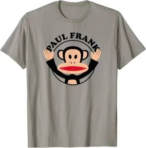 Paul Frank Kids Unisex Julius the Monkey T-Shirt, Grey, Small, Short Sleeve, Crew Neck, Classic Fit, Lightweight, Pull On