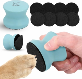 Pawfex Dog Supplies - Nail File with 8 Replaceable Discs, Dog Paw Trimmer, Scratch Pad