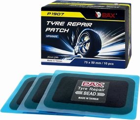 PAX 10 Pcs 75x50mm Upgraded Rectangle Radial Tire Repair Patches, Suitable for Tires on Motorcycle, Car, Truck, Agricultural Vehicles, BMX, ATVs, Inflatable Rubber