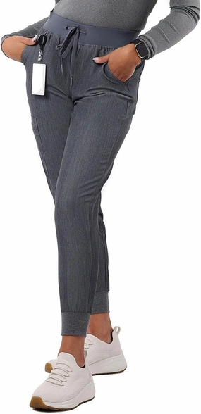 Peelz Arabella 5-Pocket Jogger Scrub Pants for Women - Elastic Waistband, Soft Joggers Women’s Scrubs, Slim Fit