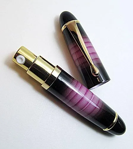Pen shape perfume refillable and leakage proof travel size atomizer (Violet and black version)