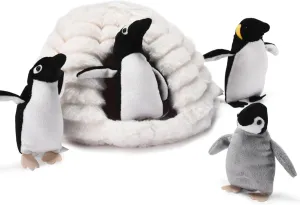 Penguin Stuffed Animal Set - 4 Soft and Cuddly Plush Penguins with Igloo - Perfect Penguin Plush Toy for Kids to Play, Cuddle, and Uplift Social Skills - Soft, Huggable, and Safe