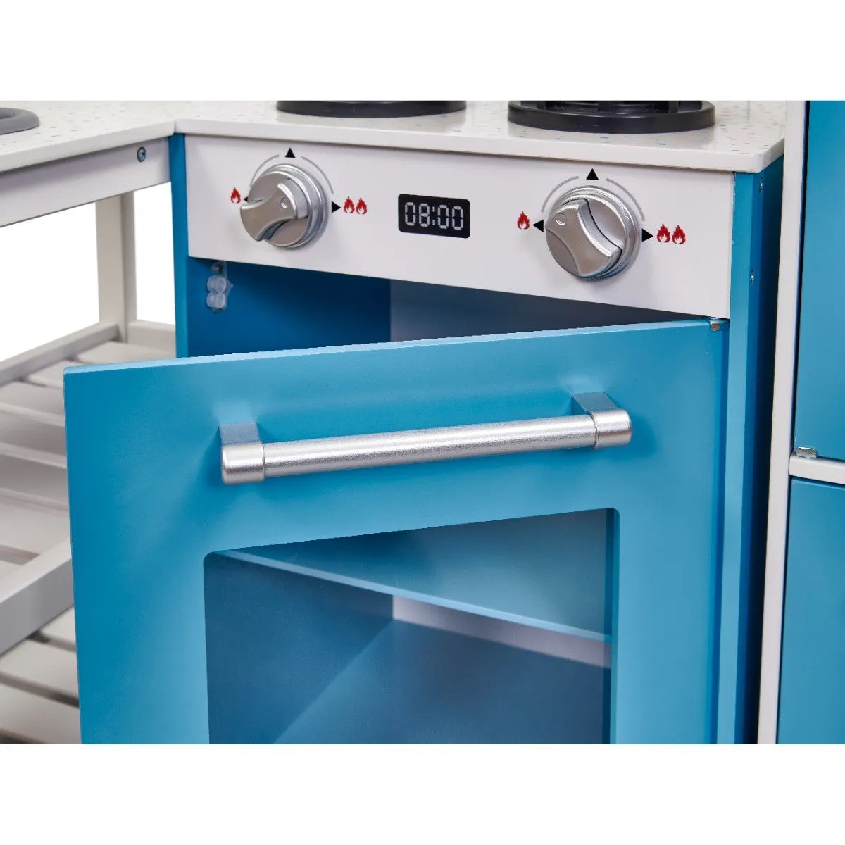 Penne Pantry Wooden Corner Kitchen with Fridge
