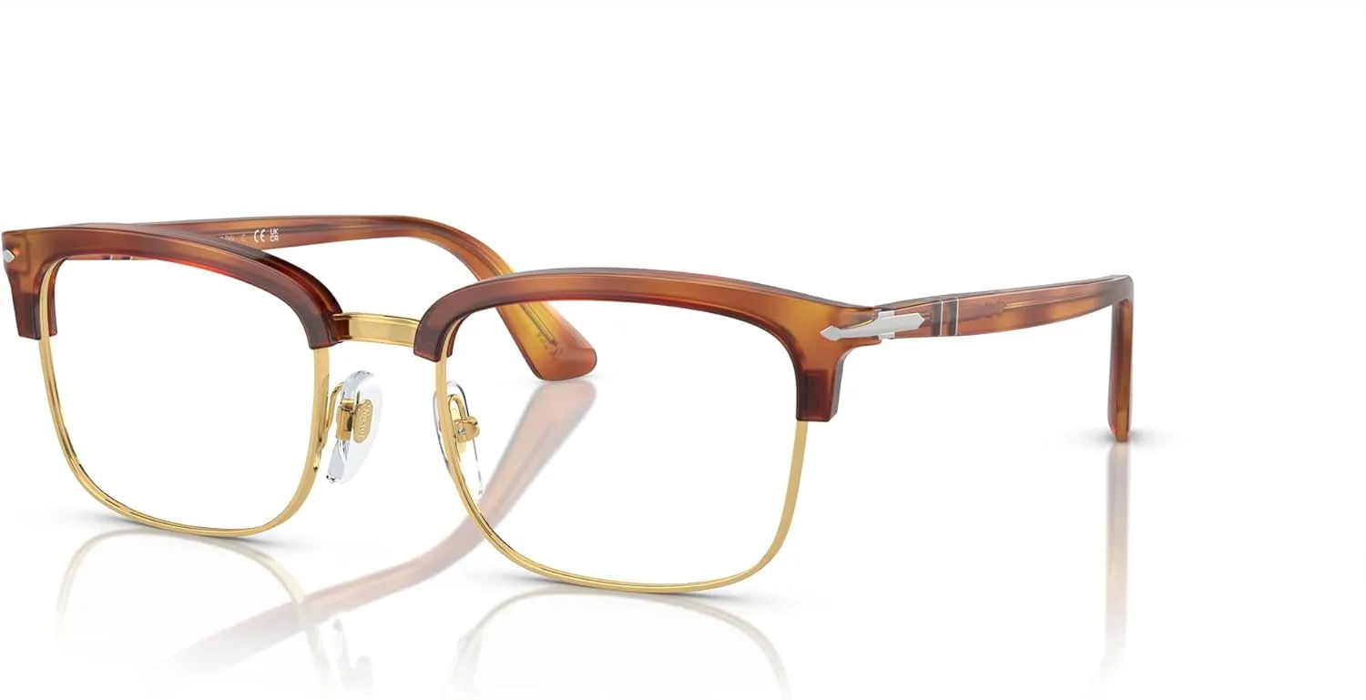 Persol Men's Po3340v Lina Rectangular Prescription Eyewear Frames