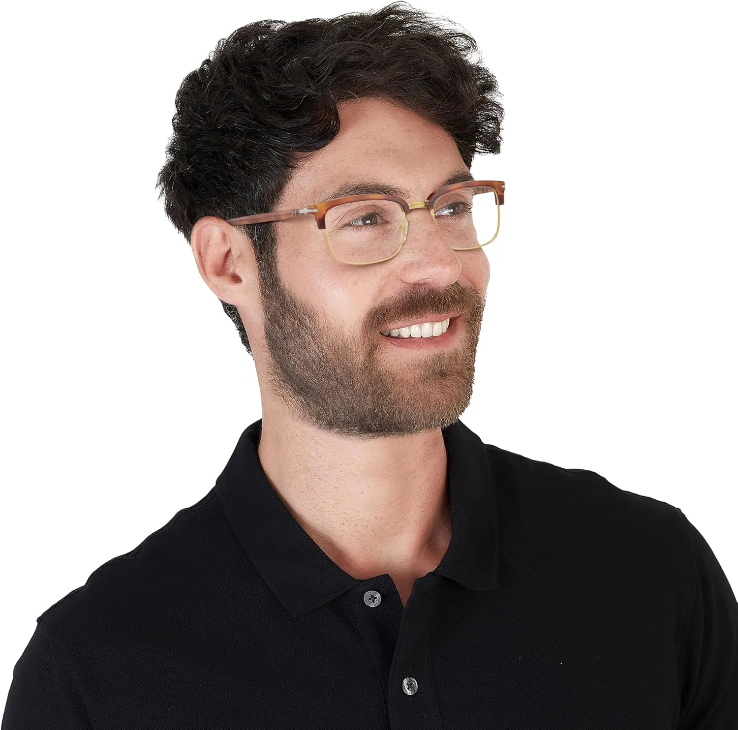 Persol Men's Po3340v Lina Rectangular Prescription Eyewear Frames