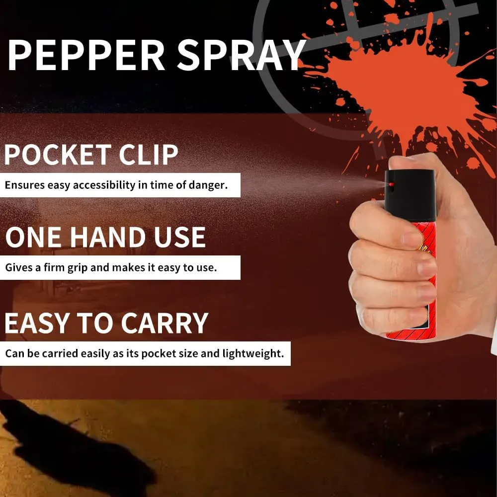 Personal Safety Pepper Spray for Home and Outing, 60ml, with Safety Cap, Easy to use, Suitable for Women and Men for self-Protection