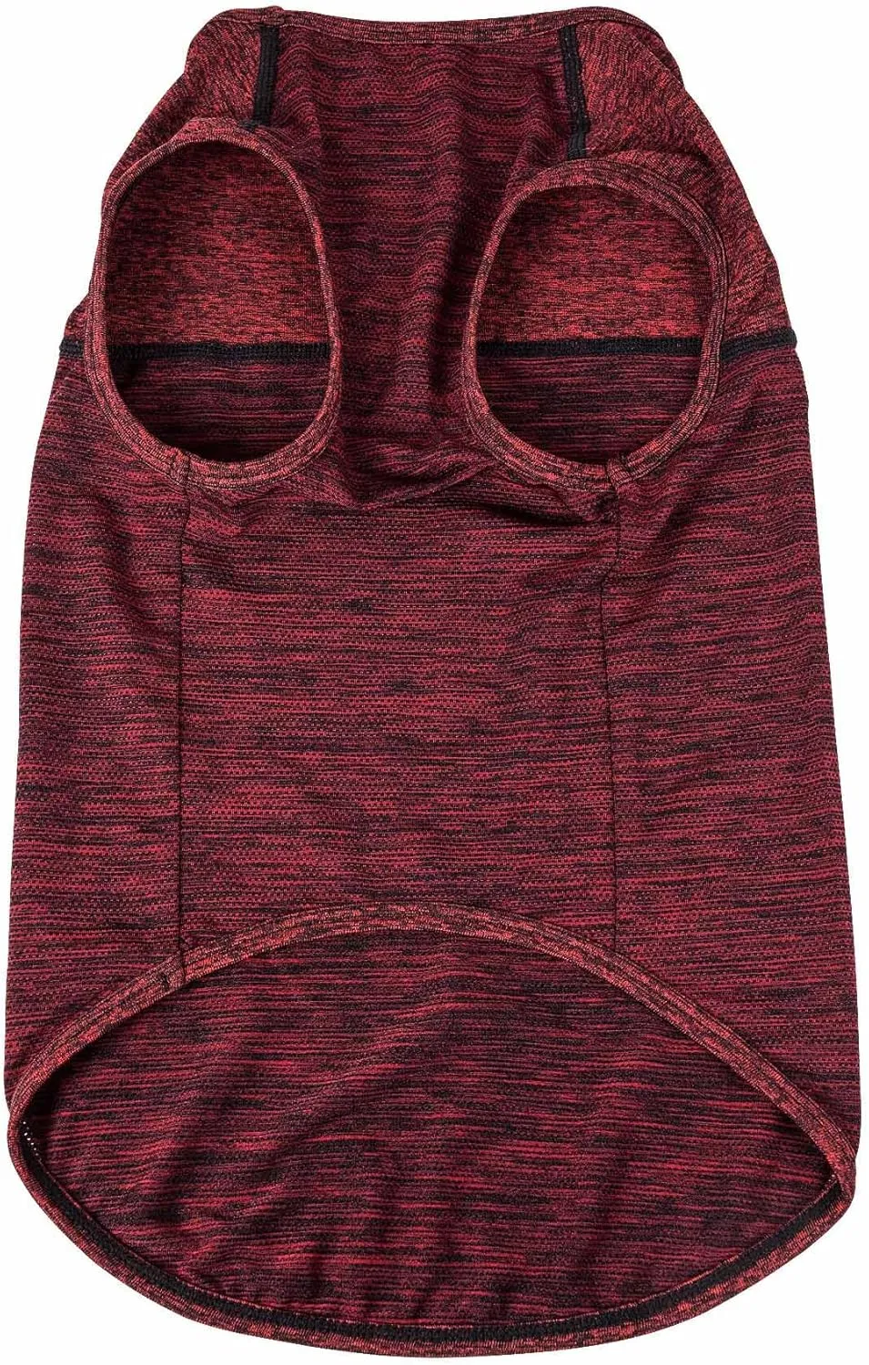 Pet Life ® Active 'Aero-Pawlse' Heathered Fitness and Yoga Dog T-Shirt Tank Top - Performance Pet T-Shirt with 4-Way-Stretch and Quick-Dry Technology - Summer Dog Clothes with Added Reflective Safety