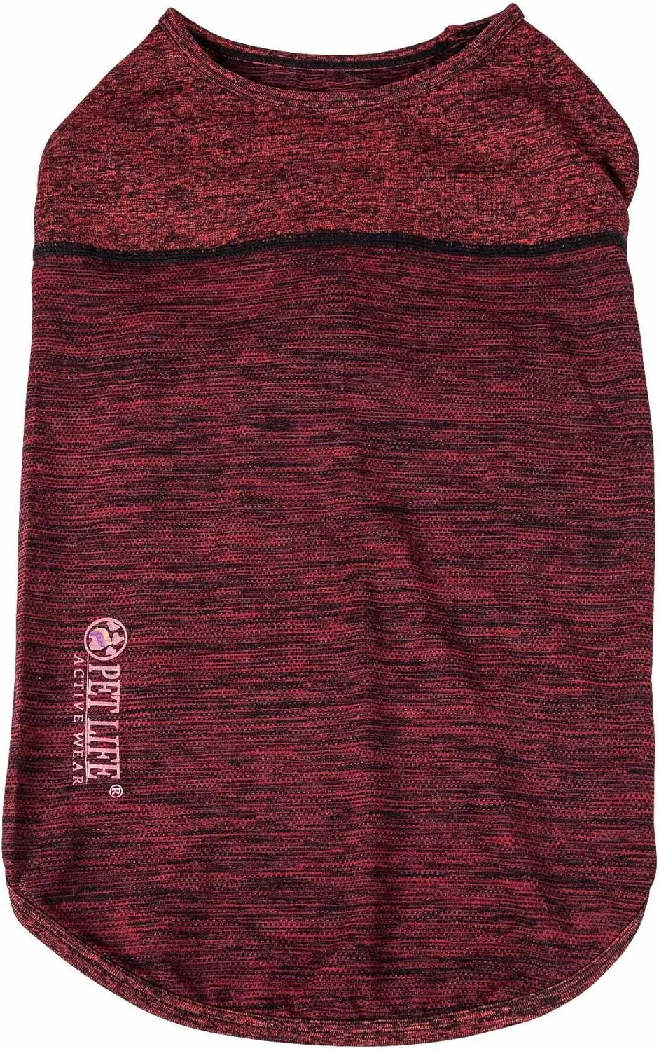 Pet Life ® Active 'Aero-Pawlse' Heathered Fitness and Yoga Dog T-Shirt Tank Top - Performance Pet T-Shirt with 4-Way-Stretch and Quick-Dry Technology - Summer Dog Clothes with Added Reflective Safety