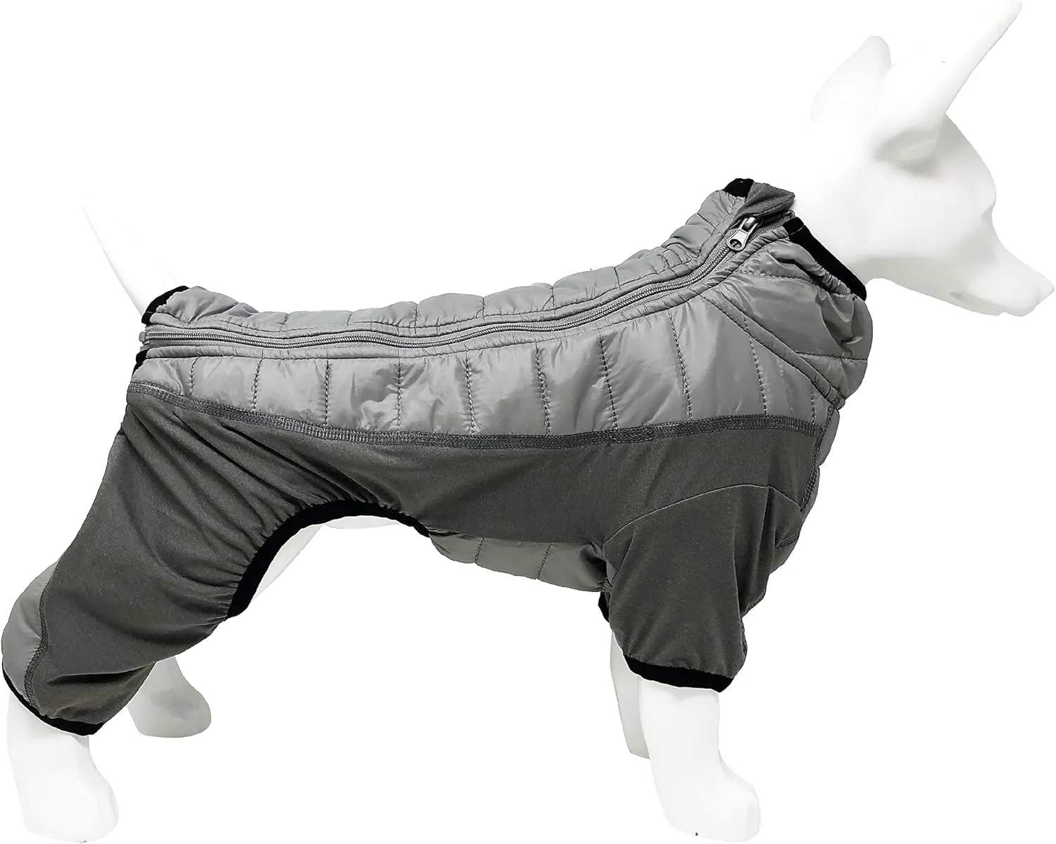 Pet Life Aura-Vent Lightweight 4-Season Stretch and Quick-Dry Full Body Dog Jacket, MD, Grey
