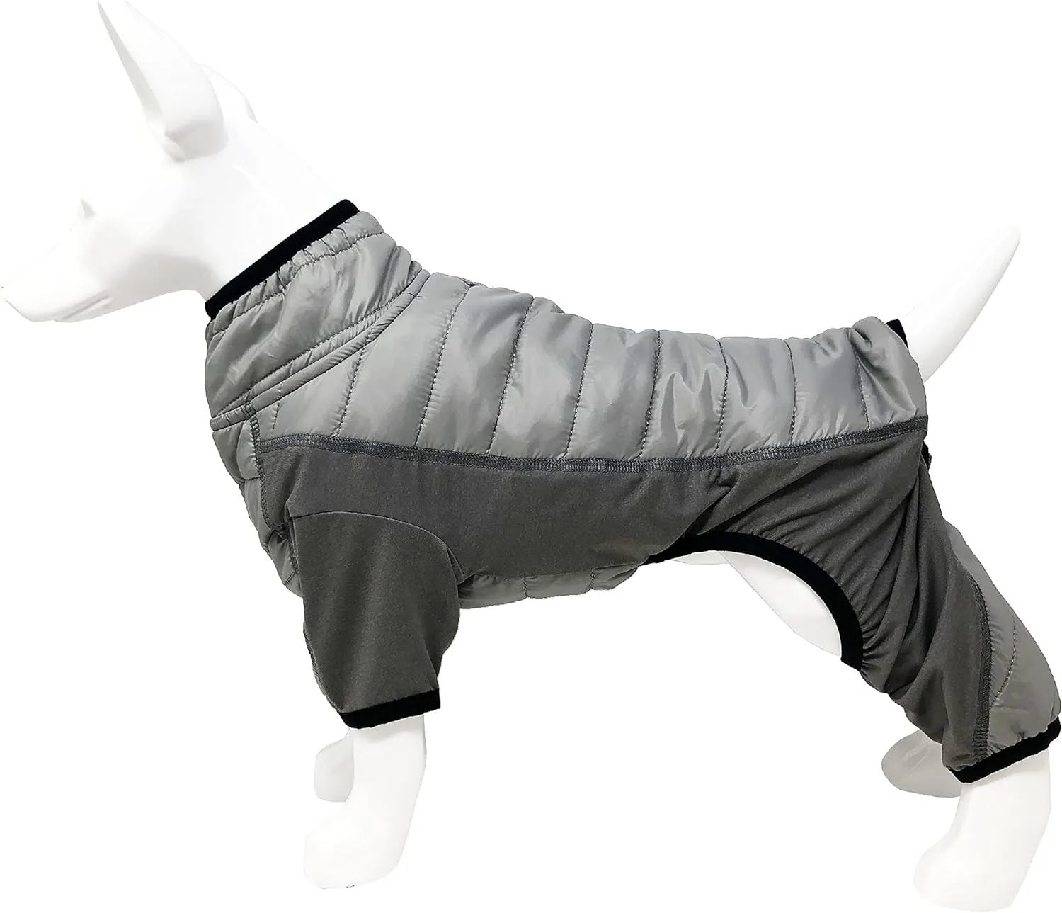 Pet Life Aura-Vent Lightweight 4-Season Stretch and Quick-Dry Full Body Dog Jacket, MD, Grey