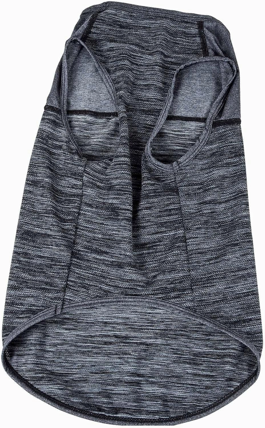 Pet Life ® Active 'Aero-Pawlse' Heathered Fitness and Yoga Dog T-Shirt Tank Top - Performance Pet T-Shirt with 4-Way-Stretch and Quick-Dry Technology - Summer Dog Clothes with Added Reflective Safety