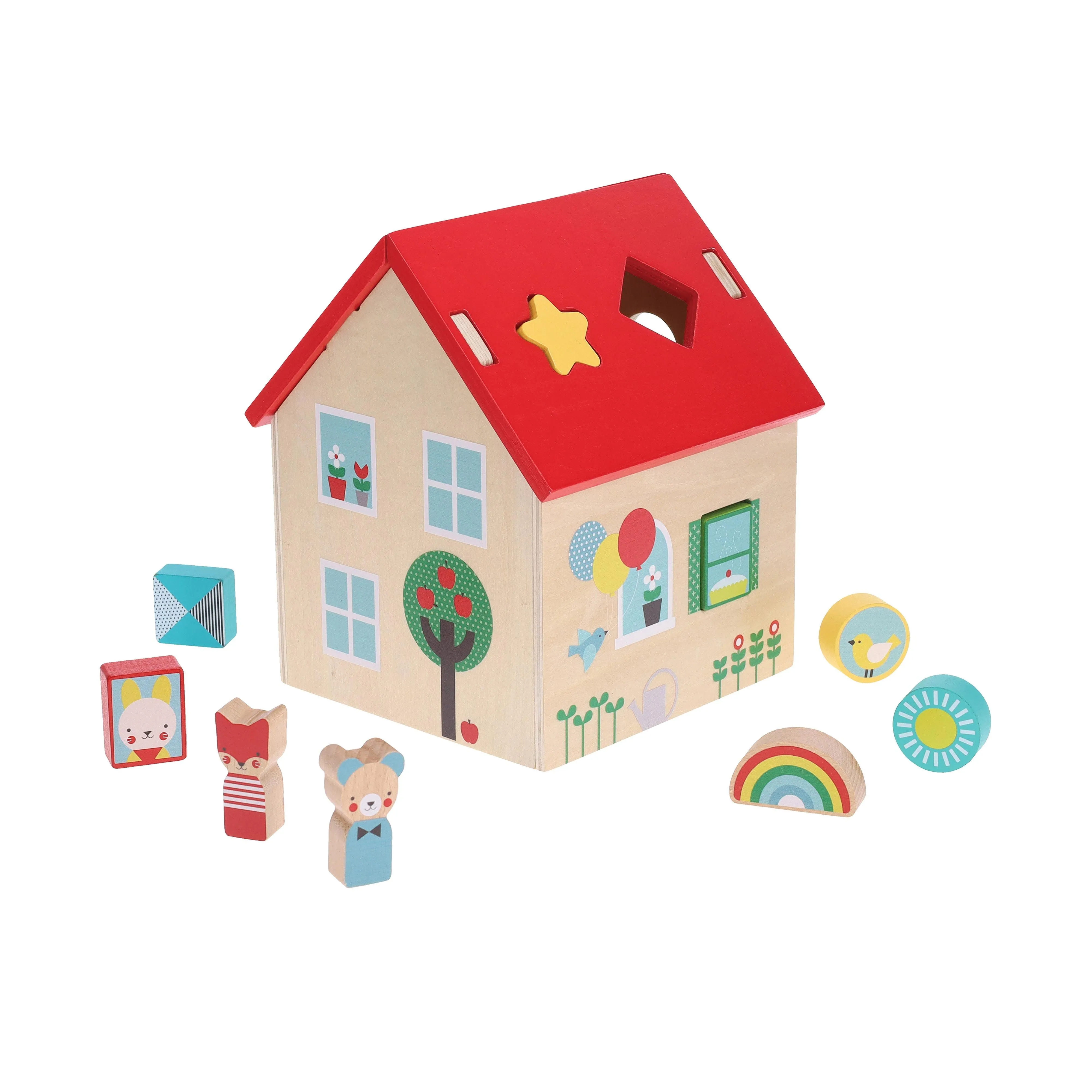 Petit Collage Wooden Shape Sorter House