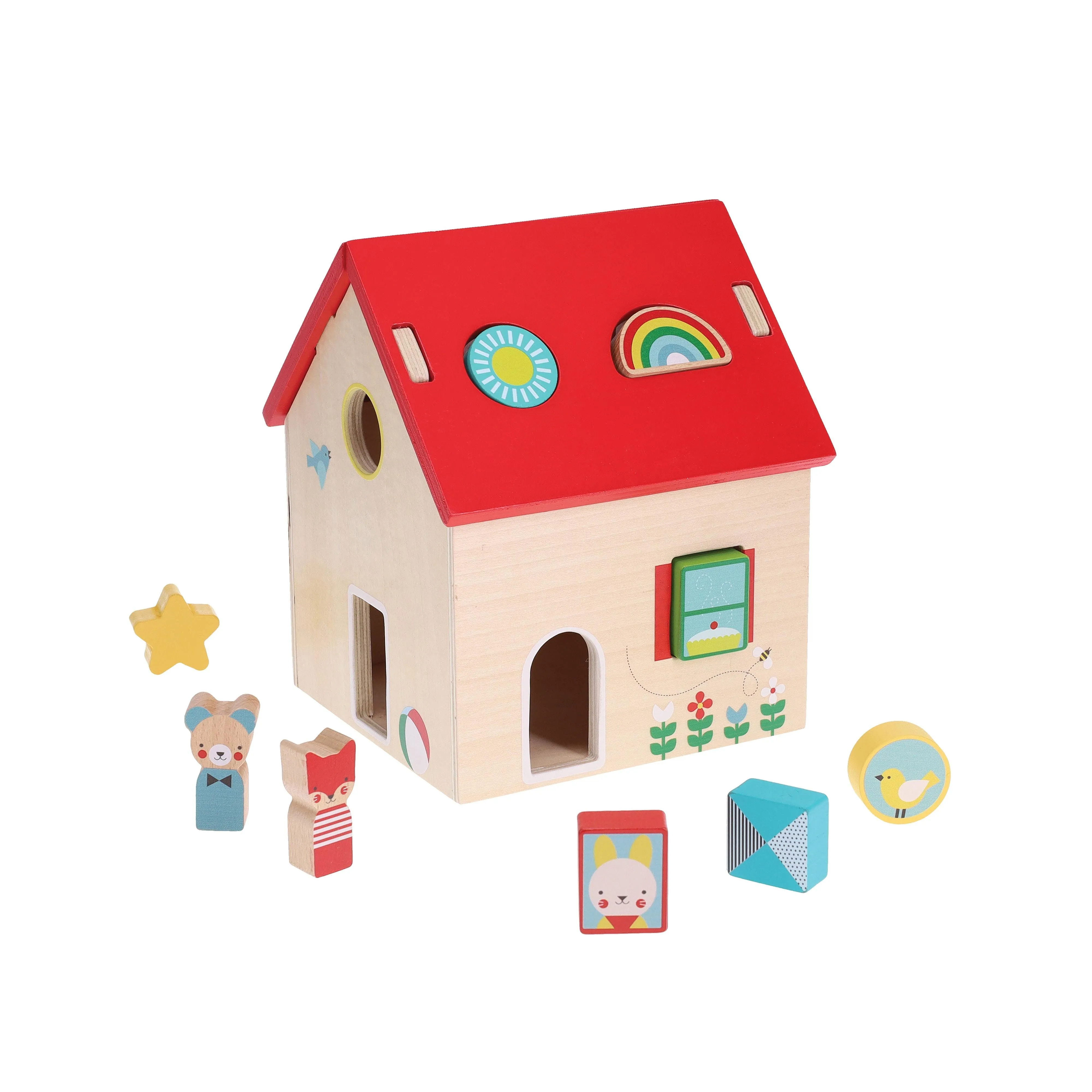 Petit Collage Wooden Shape Sorter House