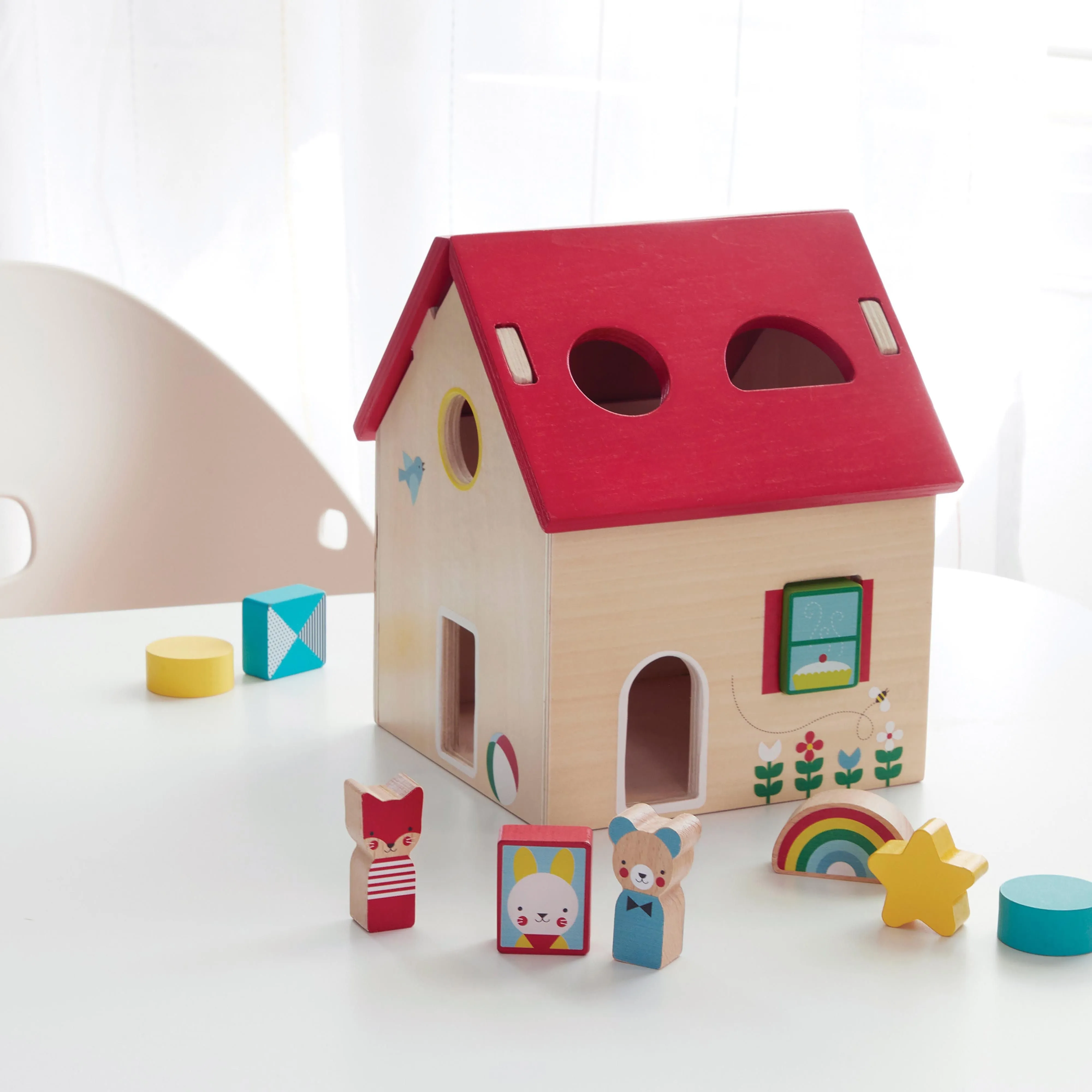 Petit Collage Wooden Shape Sorter House