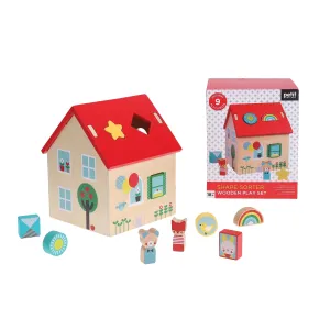 Petit Collage Wooden Shape Sorter House