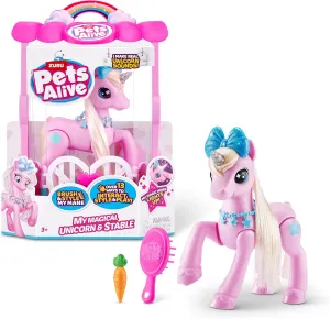Pets Alive My Magical Unicorn and Stable Battery Powered Interactive Robotic Toy Playset by ZURU