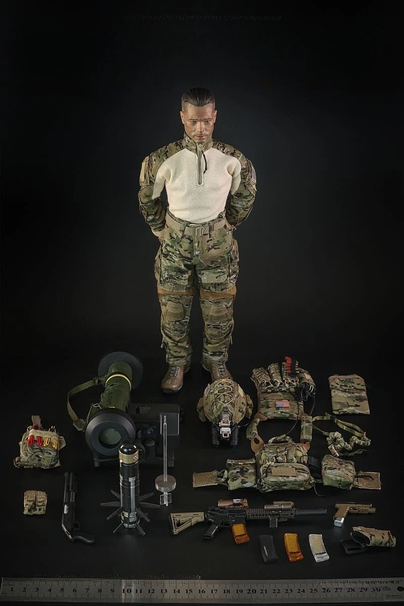 Pipigirl 1/6 Scale 12Inch Special Forces Action Figure, US Army Special Forces Soldier Figure Model, Accessories Collection Military Toys