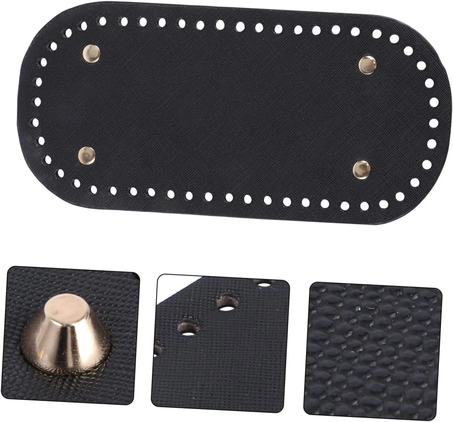 PLAFOPE Base Suort for Handbag Pu Bag Bottom Bottom Shaper Pad DIY Bag Material Black 22x10cm Protect Decorate