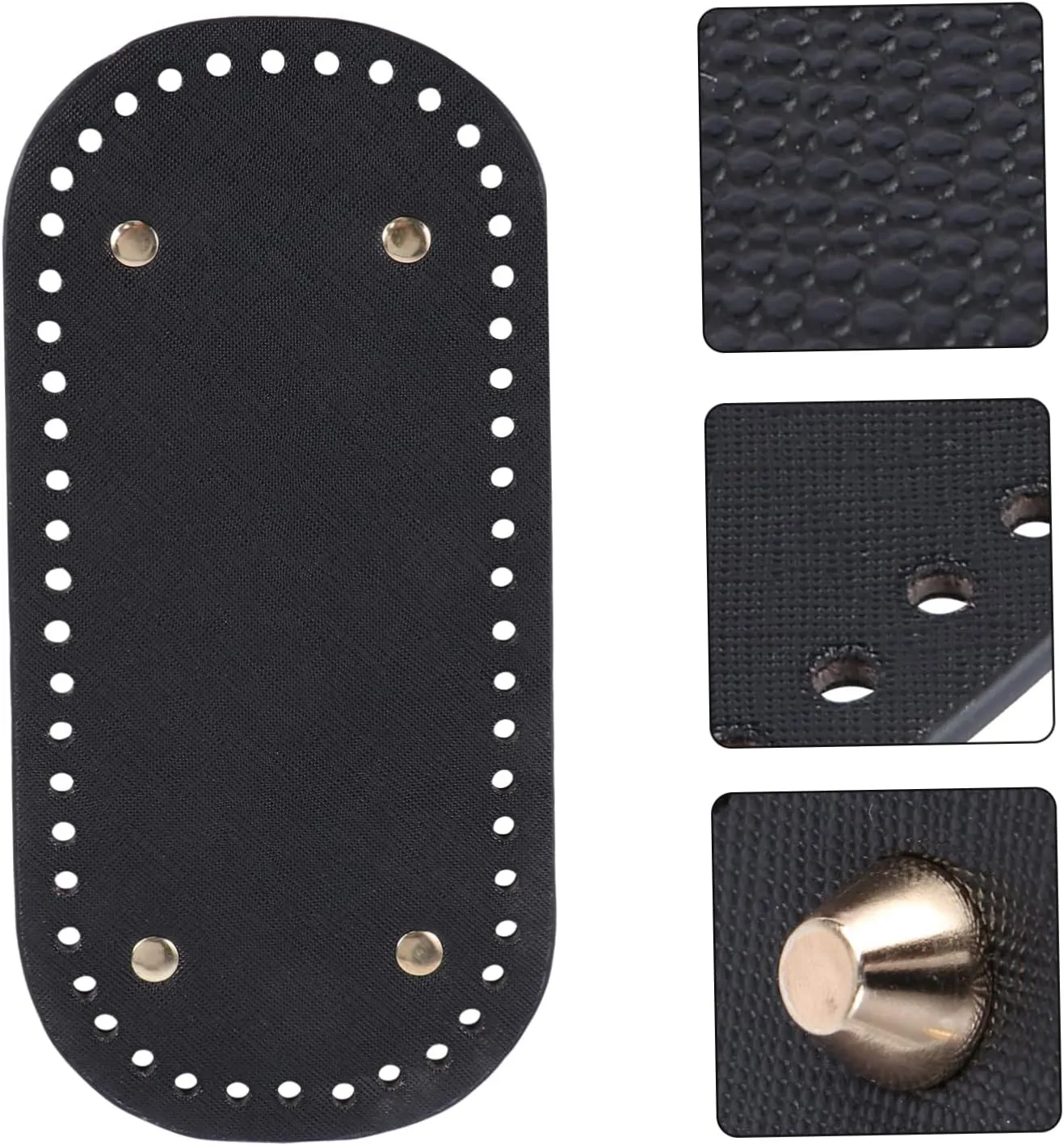 PLAFOPE Base Suort for Handbag Pu Bag Bottom Bottom Shaper Pad DIY Bag Material Black 22x10cm Protect Decorate