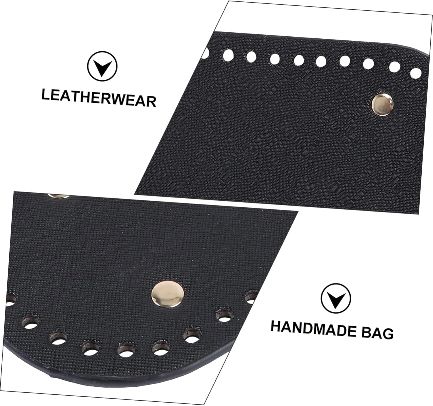 PLAFOPE Base Suort for Handbag Pu Bag Bottom Bottom Shaper Pad DIY Bag Material Black 22x10cm Protect Decorate