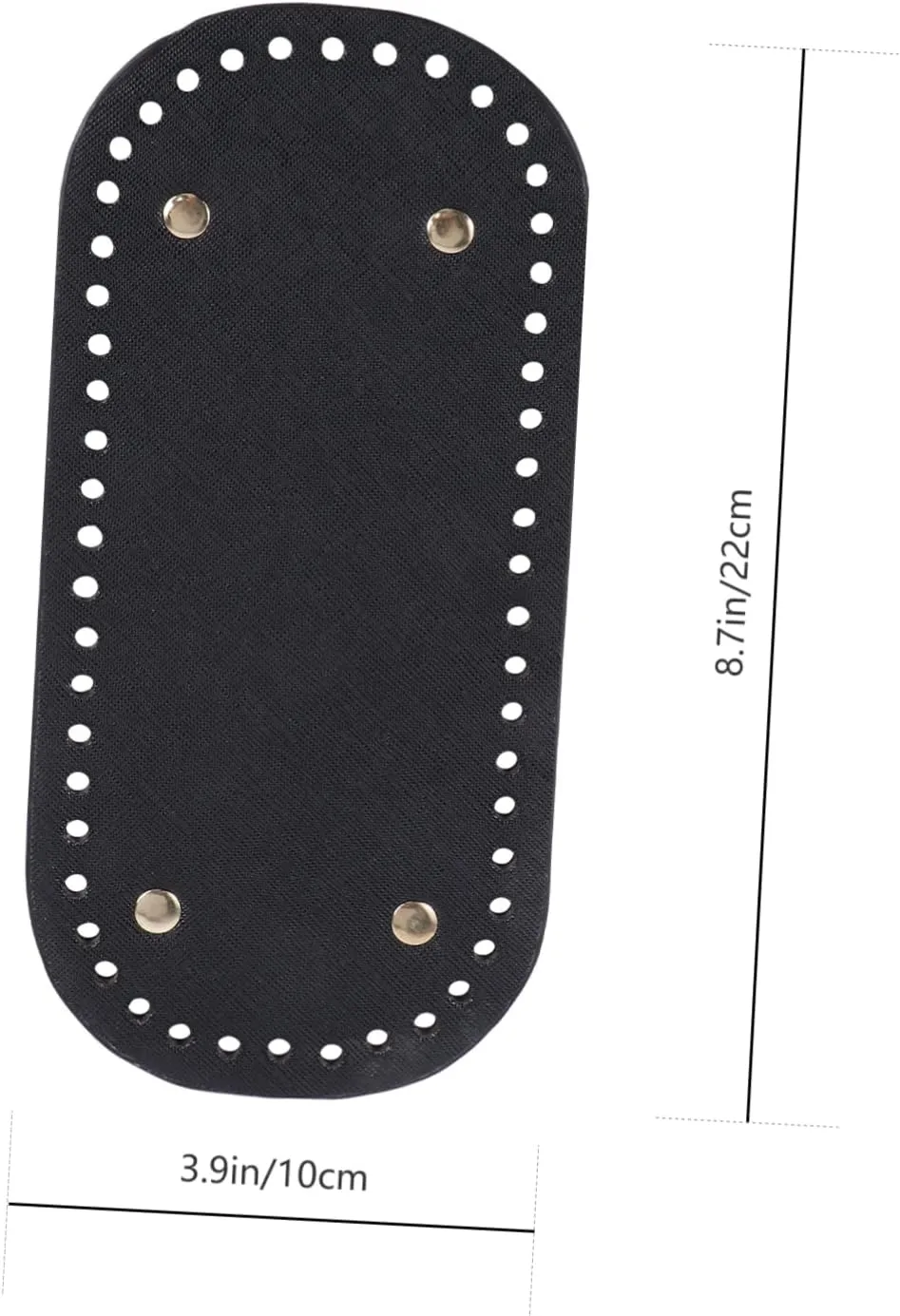 PLAFOPE Base Suort for Handbag Pu Bag Bottom Bottom Shaper Pad DIY Bag Material Black 22x10cm Protect Decorate