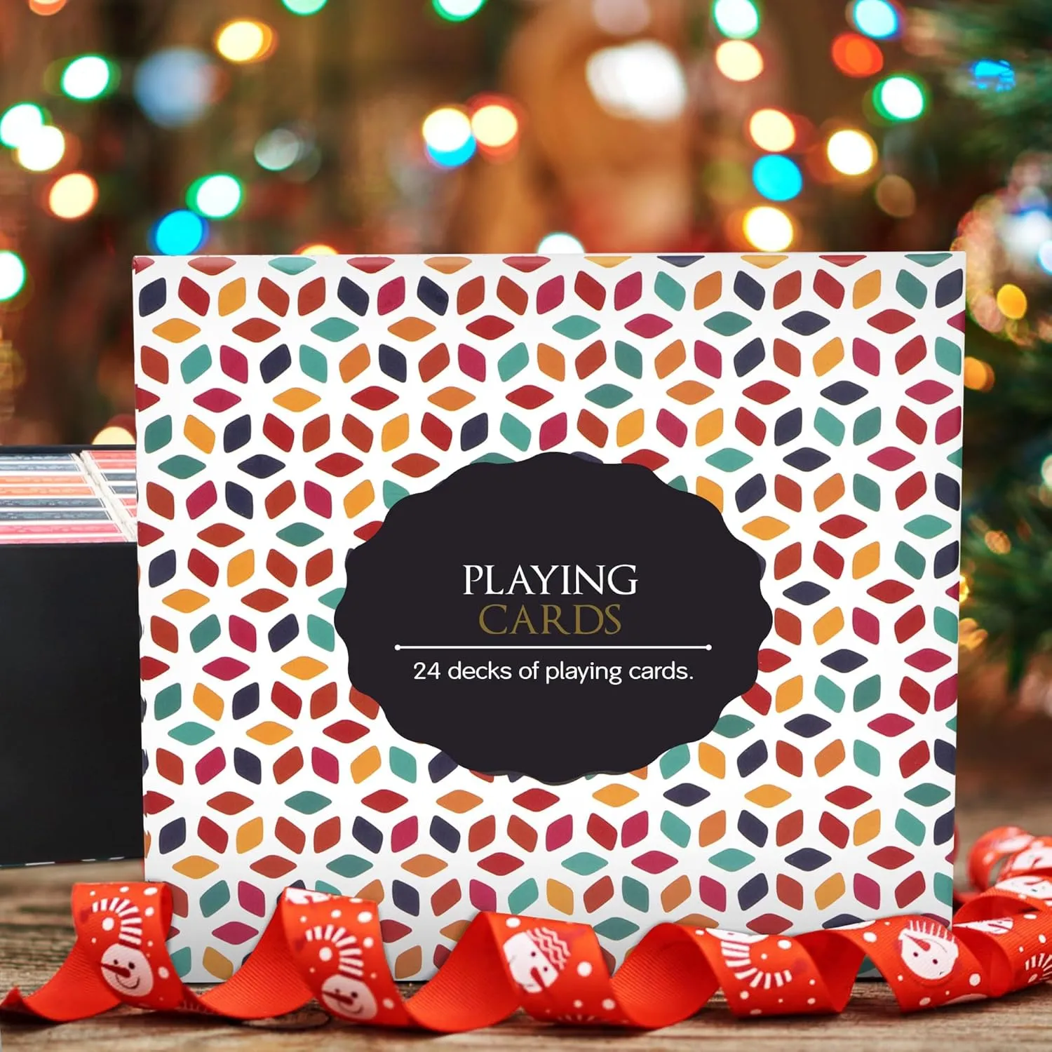 Playing Cards Bulk,24 Decks of Cards,24 Pack Poker Cards Set,Standard Playing Cards with a Colorful Gift Box,Suitable Various Fun Card Games for Adults and Seniors, Holiday Presents