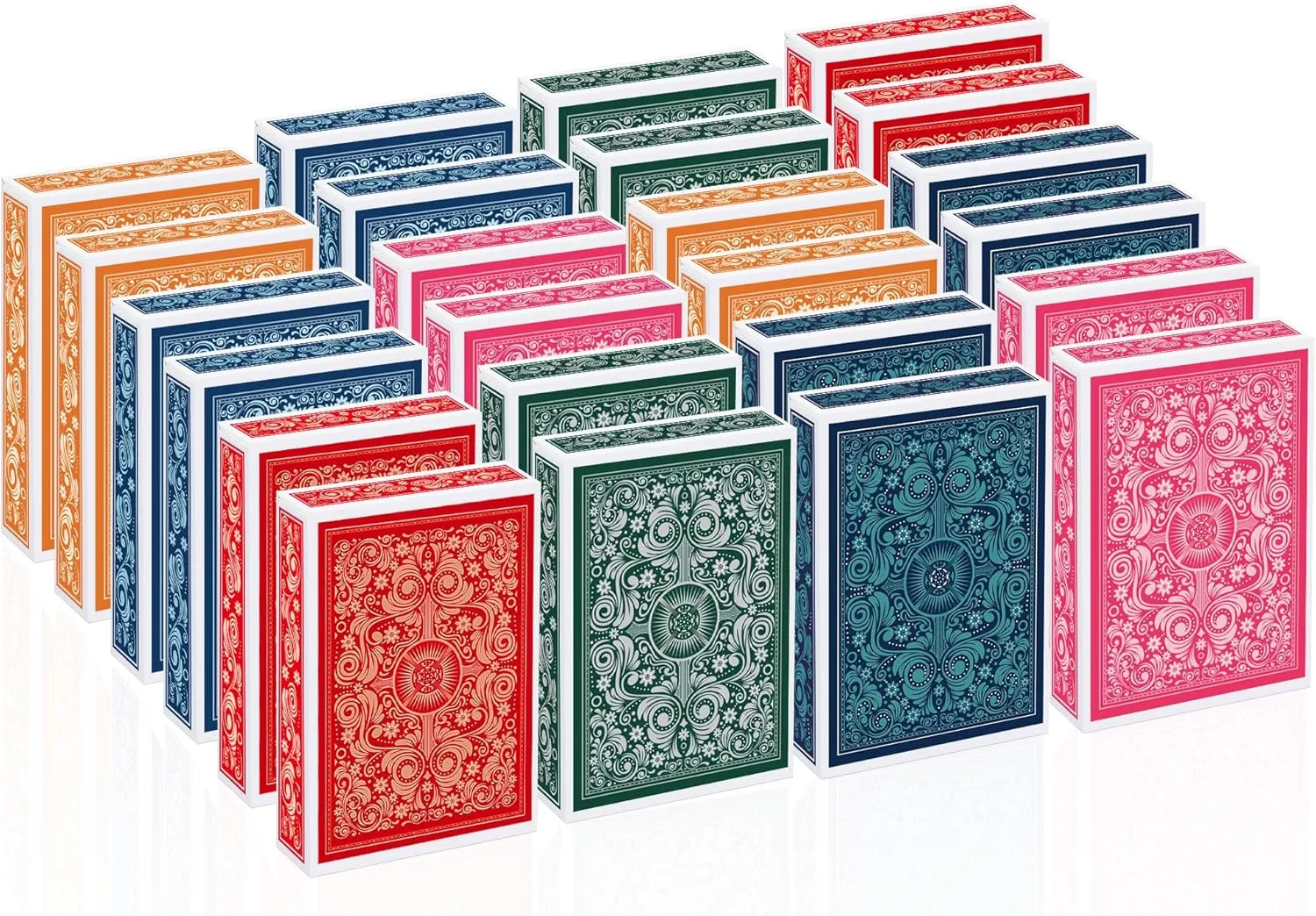 Playing Cards Bulk,24 Decks of Cards,24 Pack Poker Cards Set,Standard Playing Cards with a Colorful Gift Box,Suitable Various Fun Card Games for Adults and Seniors, Holiday Presents