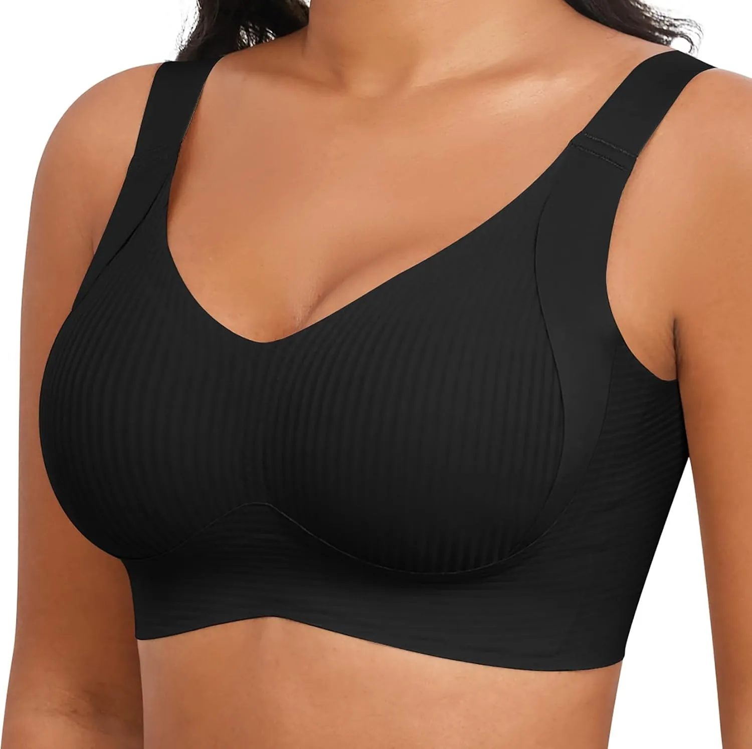 Plus Size Bras for Women No Underwire Full Coverage Everyday Bras Comfortable Wireless Padded Bras
