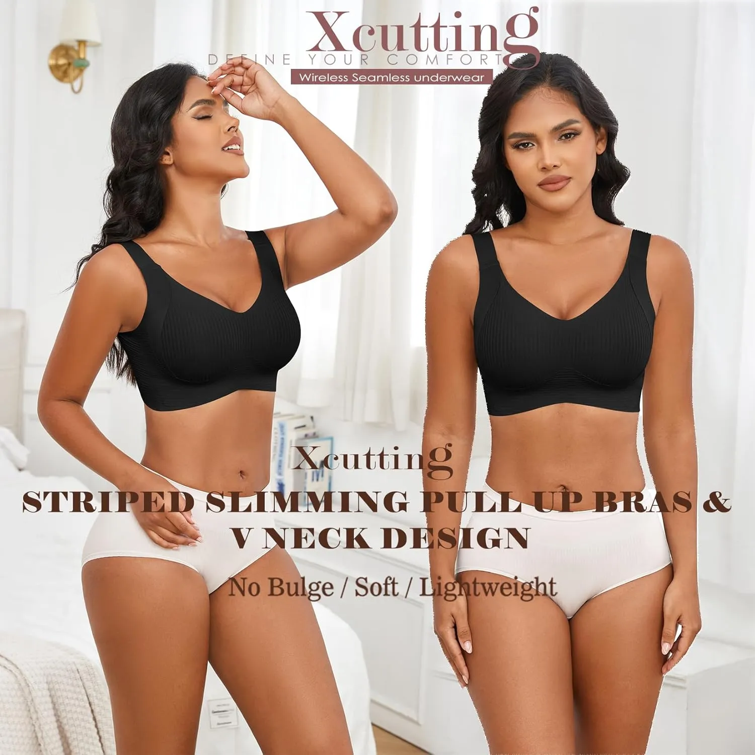 Plus Size Bras for Women No Underwire Full Coverage Everyday Bras Comfortable Wireless Padded Bras