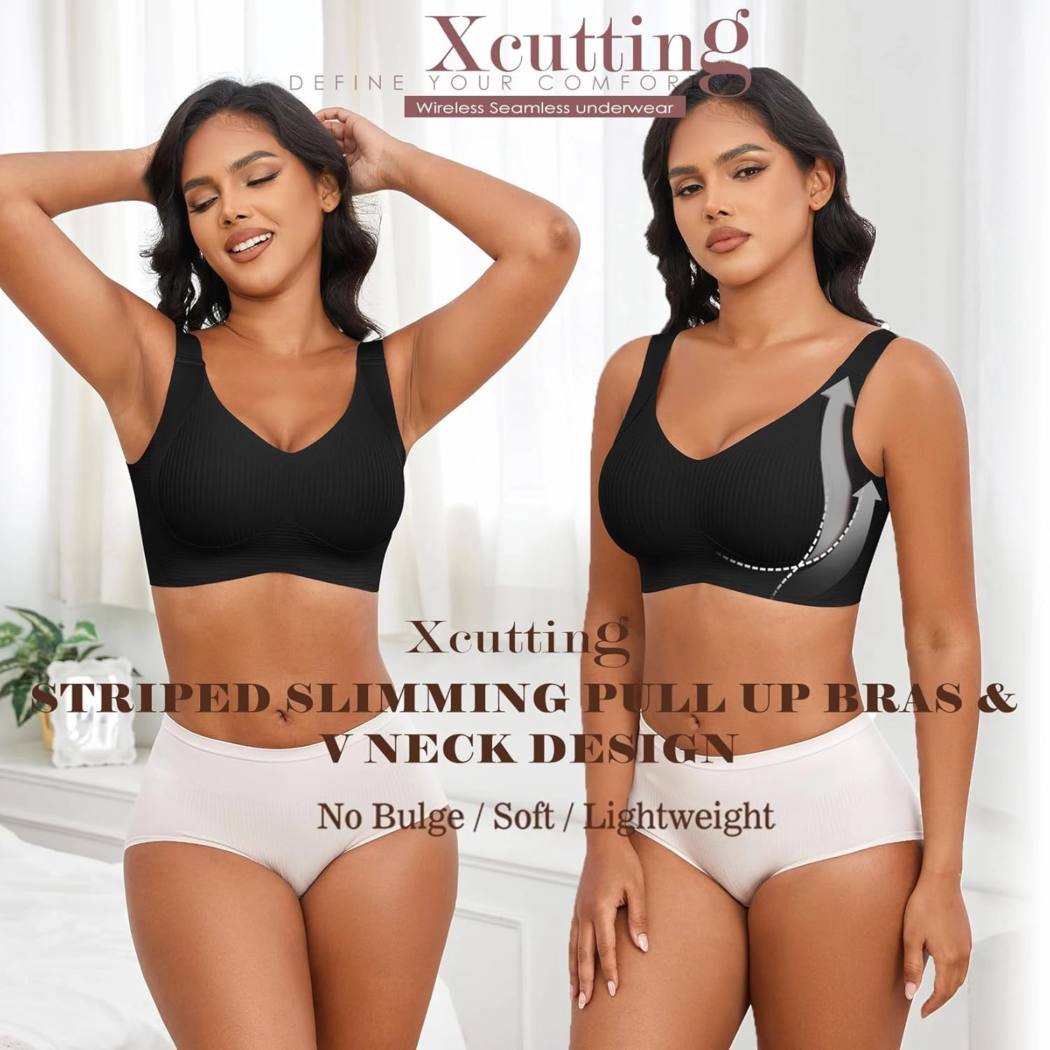 Plus Size Bras for Women No Underwire Full Coverage Everyday Bras Comfortable Wireless Padded Bras