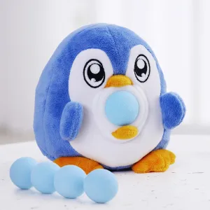 Plush Popper ICY Friends - Frosti The Penguin – Plush Toy with Interactive Foam Ball Popper – Emotional Cheer Support for Kids