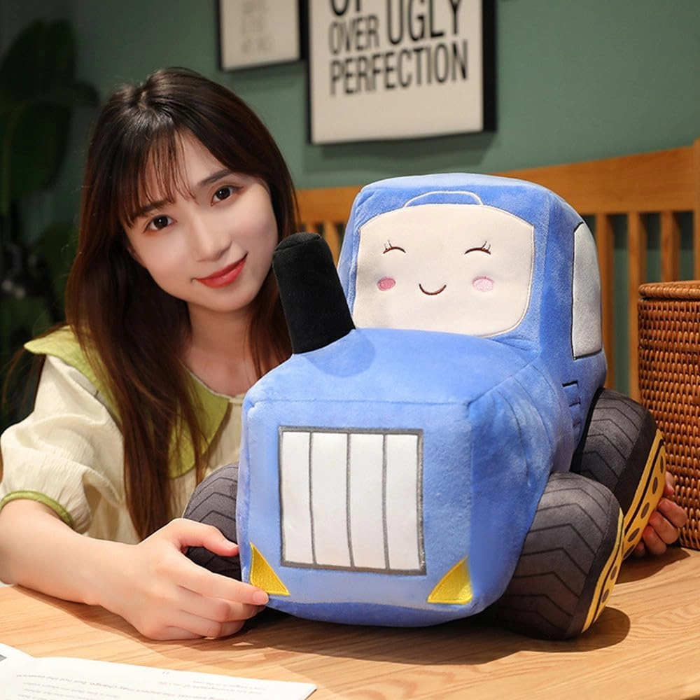 Plush Truck Pillow Toy - Soft, Cute Simulation Car Doll Gifts for Boys, Kids (12Inch/Blue)