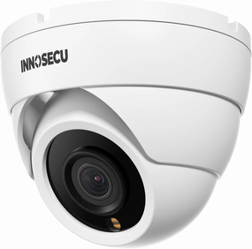 PoE Camera 4MP, Security IP Dome Camera for Outdoor Indoor Use, Buil-in Mic, 2.8mm Lens Wide Angle 110°, B/W Night Vision, Smart Motion Detection, Human&Vehicle Detection, IND4FR94C (White)
