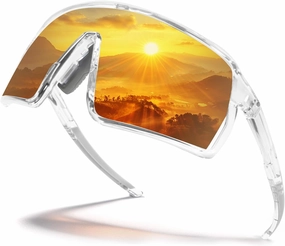Polarized Sports Sunglasses for Men Women, Cycling Glasses UV Protection Mountain Biking Glasses for Fishing Running