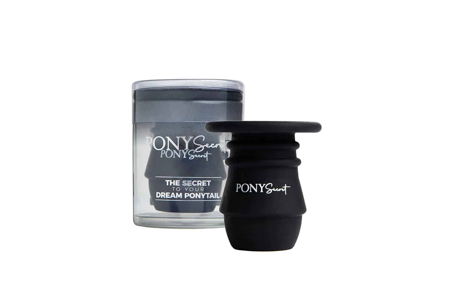 PonySecret Ponytail Volumizer - Ponytail Volume Enhancer Tool for your Natural Ponytail - Lift Your Ponytail in Seconds ! (Black)