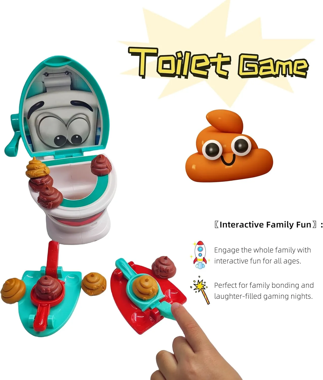 Poop Game,Floor Shooting Game for 4-12 Kids,Family Board Games